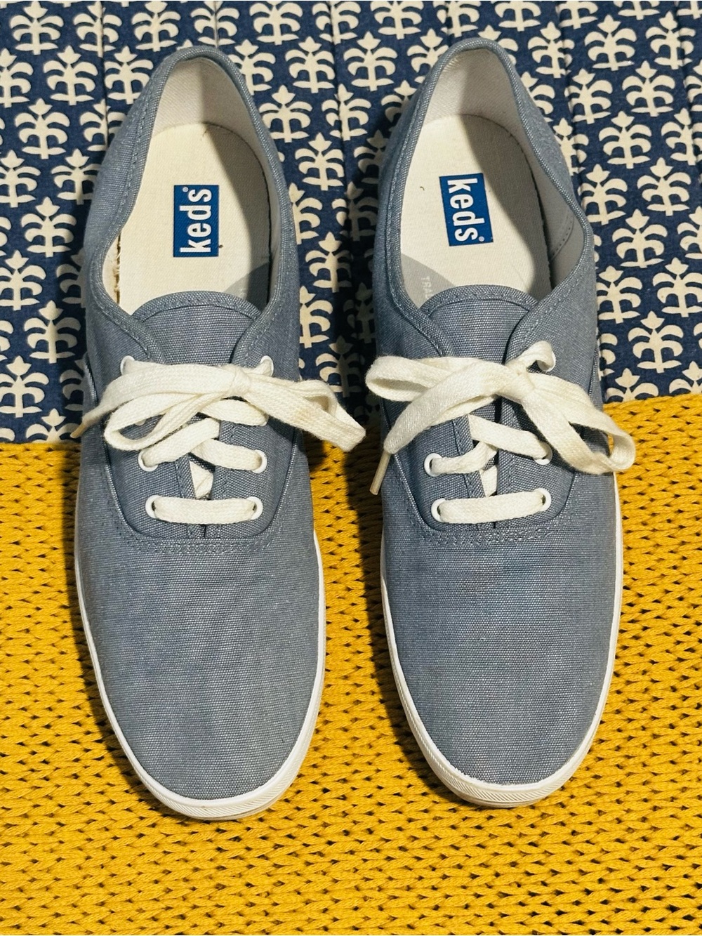 Keds Light Blue Canvas Low-Top Sneakers